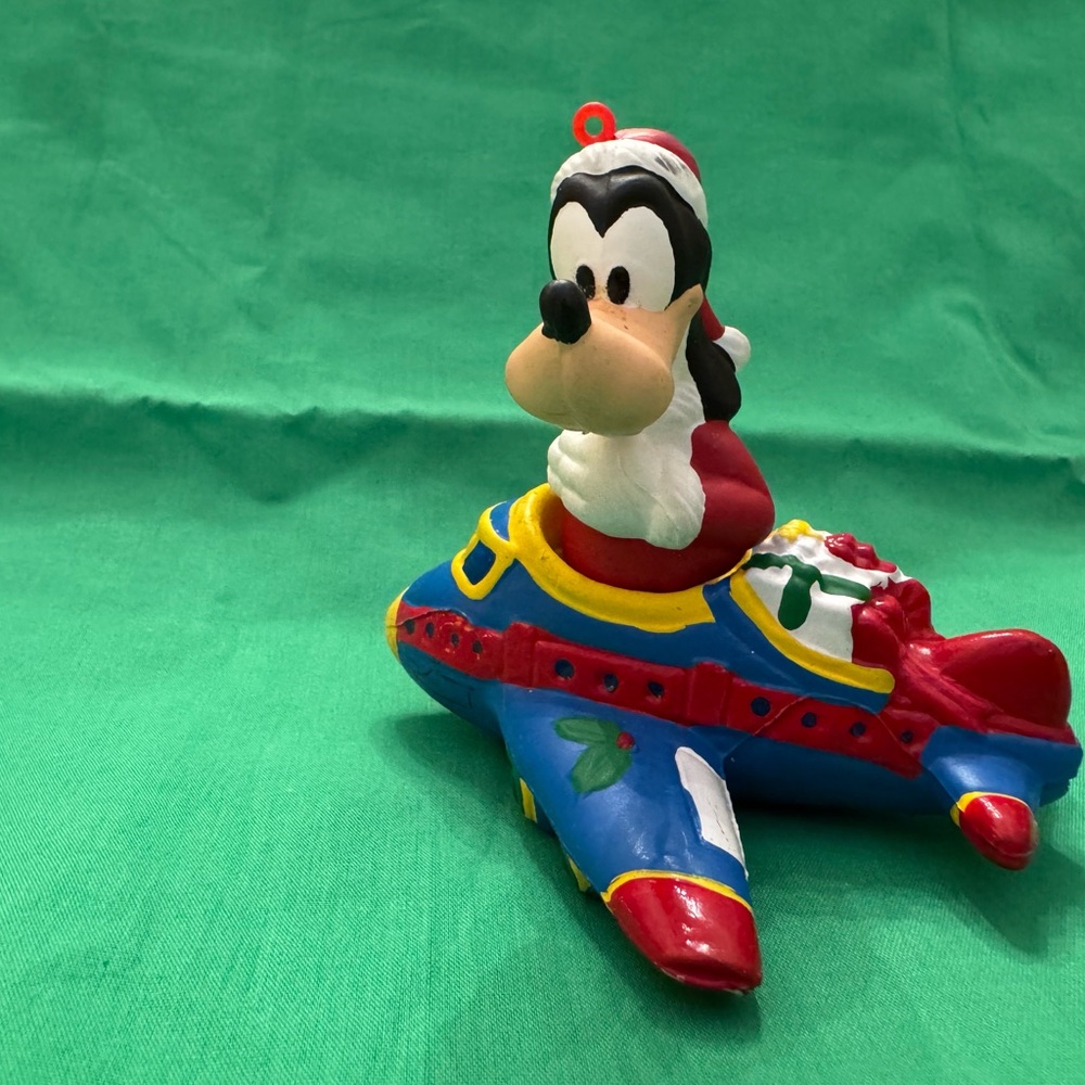Goofy Holiday Airplane Ornament - Multicolor
